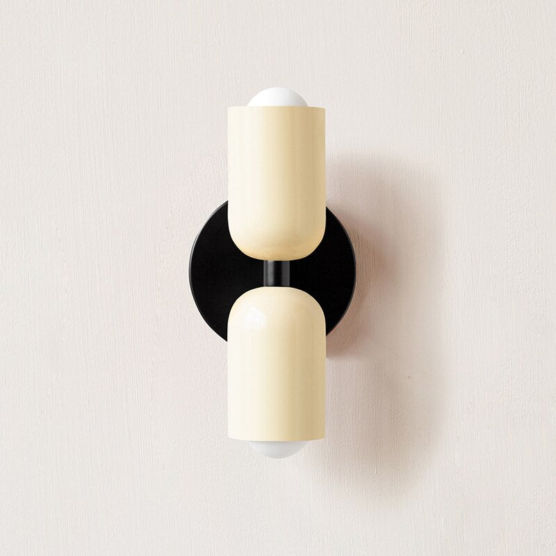 Afli - Colorful Modern Wall Sconce BO-HA Black Cream Hardwired