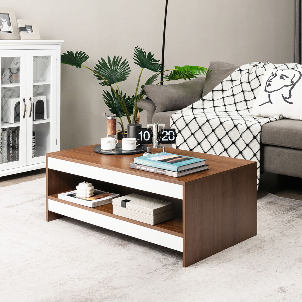 Birger - Wood Coffee Table with Storage