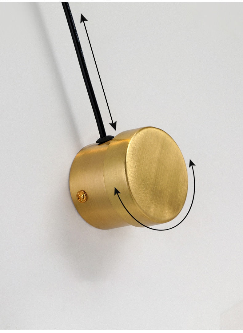 Emelie - Gold Wall Lamp with Dimmer Switch