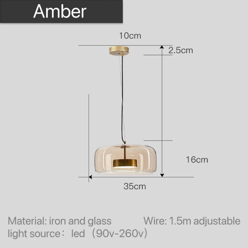 Astrid - Modern Nordic Glass Pendant Light  BO-HA Amber 35 cm (13.8" inches) 