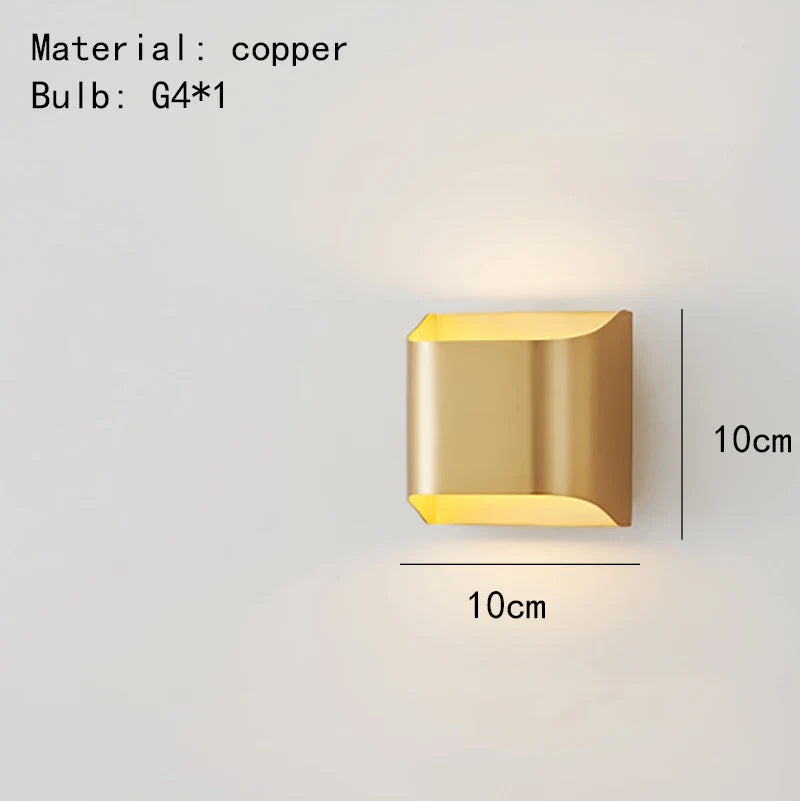 Yrsa - Modern Brass LED Wall Lamp Foyer  BO-HA Gold Medium