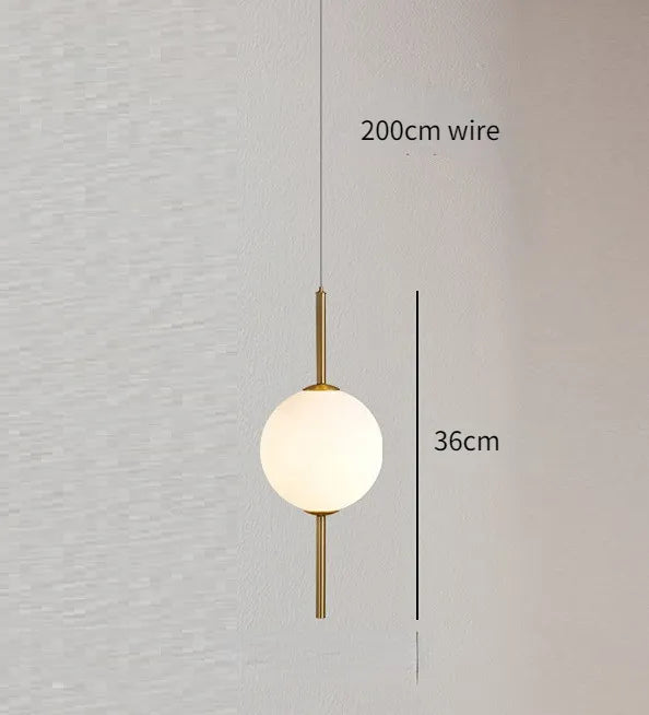 Magnild - Modern Glass Pendant Lights Pendant Lights for Bedroom  BO-HA 1 Head