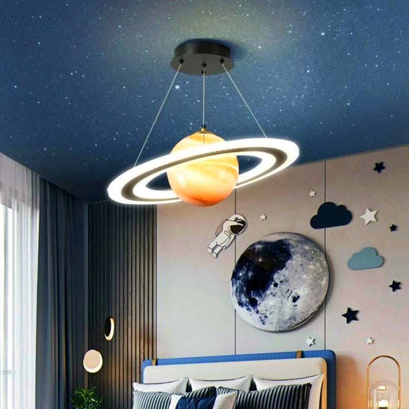 Bror - Childrens Lighting Planet Pendant Light Nursery Lamp