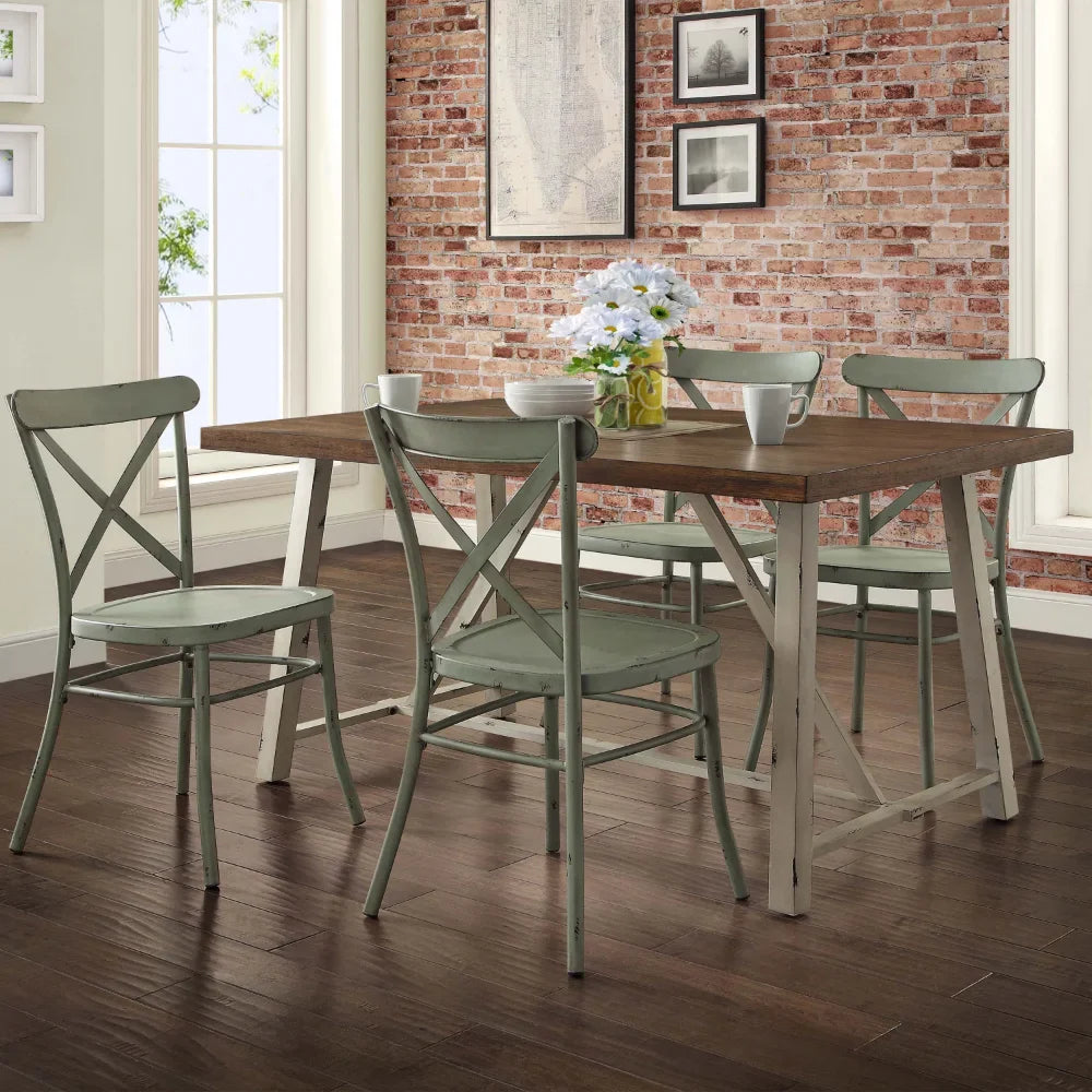 Collin - Modern Wood and Metal Dining Table