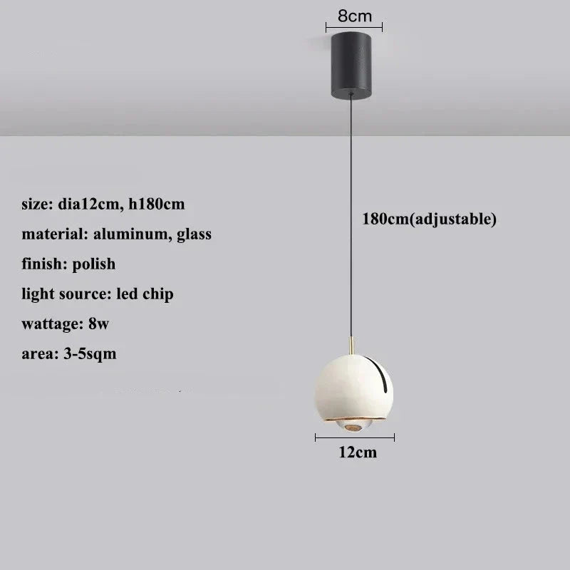 Anja - Modern Adjustable LED Pendant Light  BO-HA White