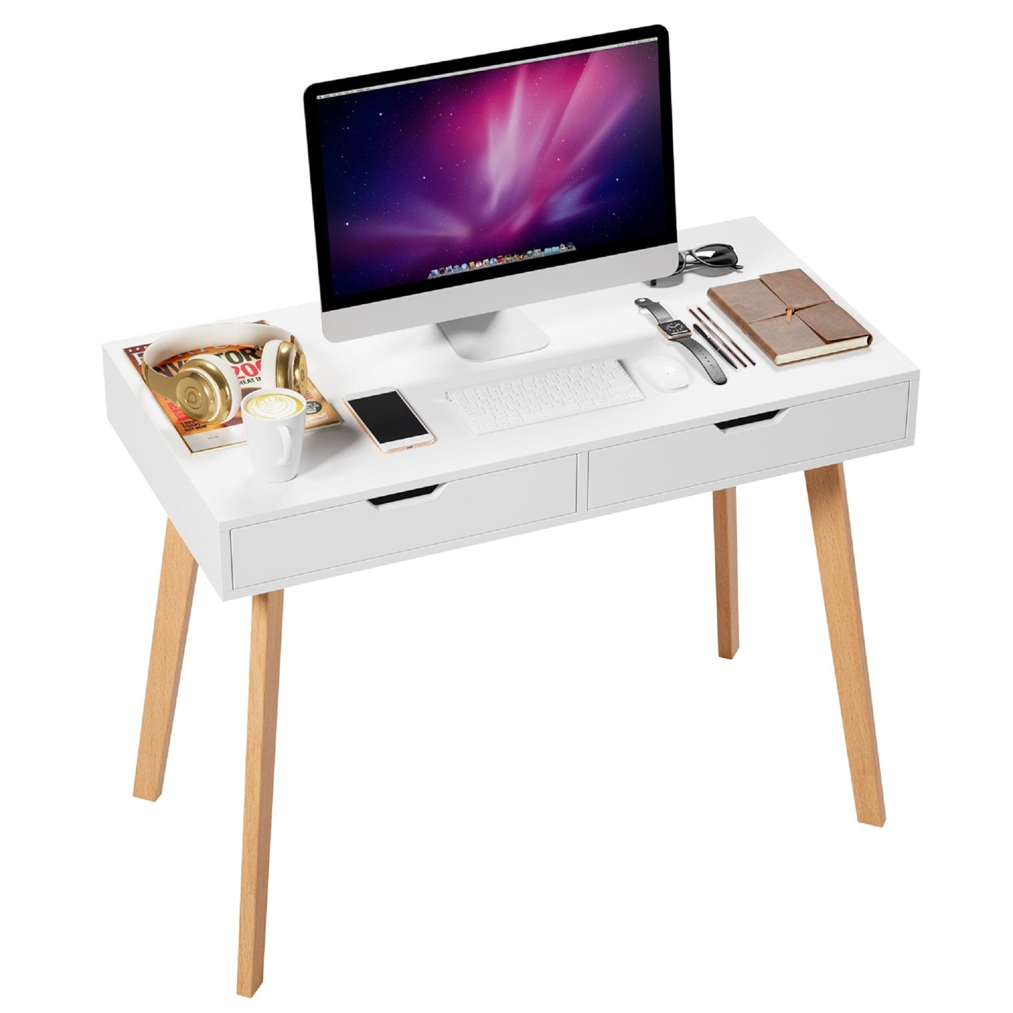 Bjarne -  Writing Computer Desk Simple Study Table Makeup Vanity Table