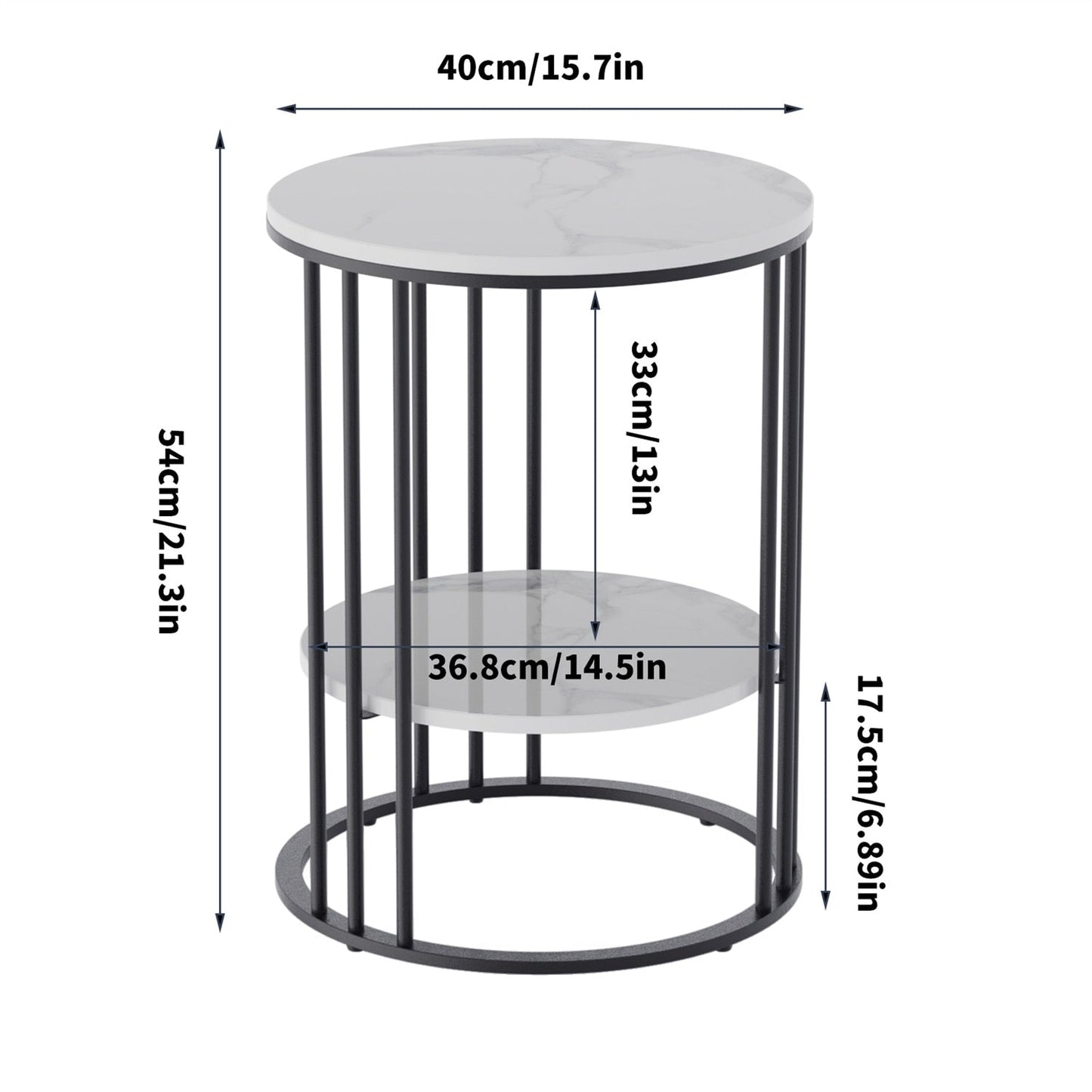 Hjalmar - Oval Coffee Table Small Round Coffee Table