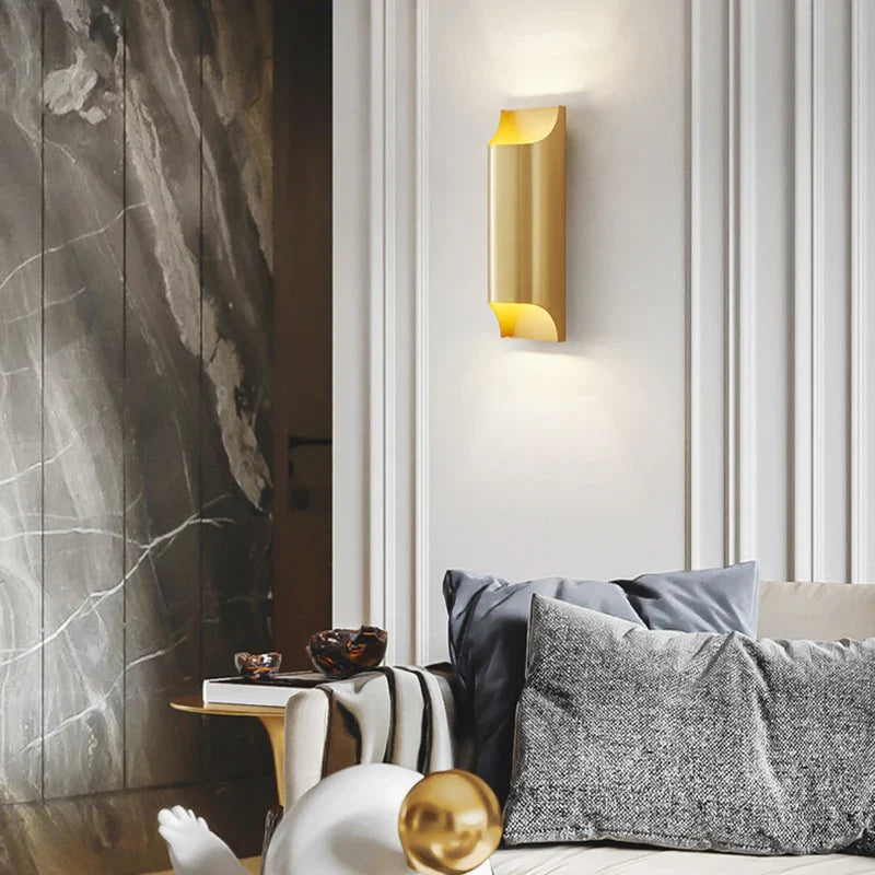 Yrsa - Modern Brass LED Wall Lamp Foyer