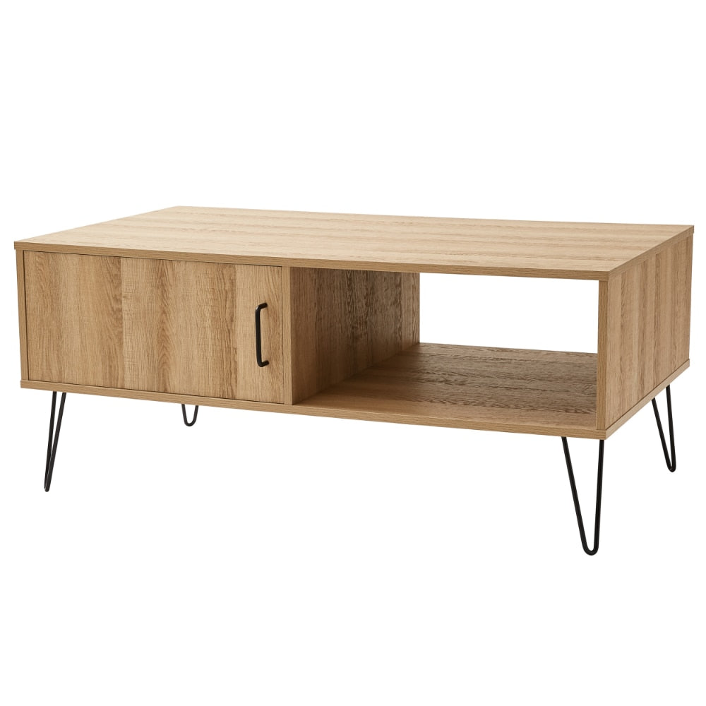 Fridleif - Modern Wood Coffee Table with Storage Square Coffee table with Storage