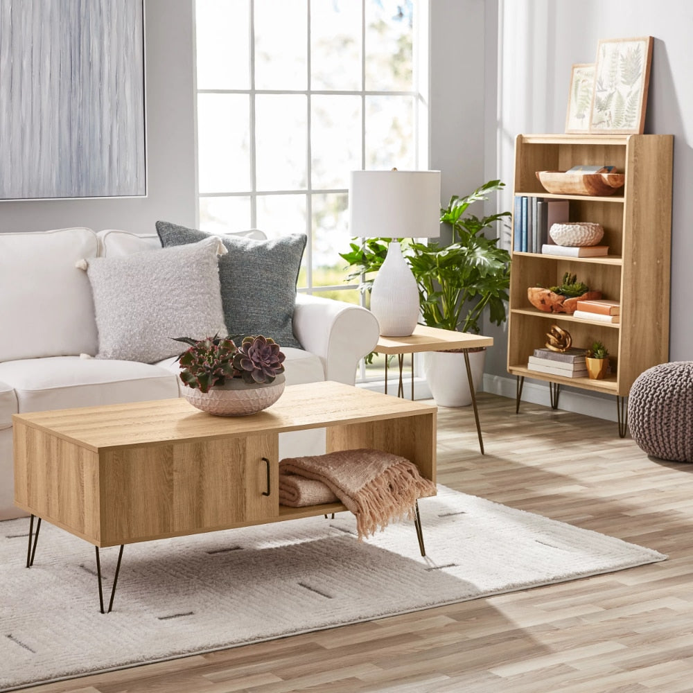 Fridleif - Modern Wood Coffee Table with Storage Square Coffee table with Storage