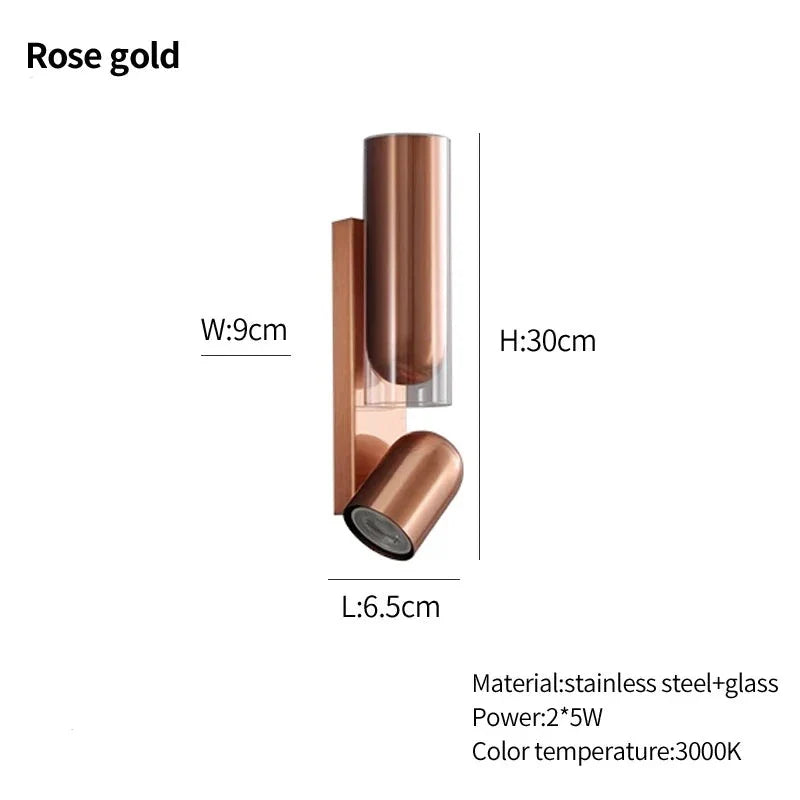 Gro - Bedroom Wall Reading Lamps  BO-HA Rose Gold