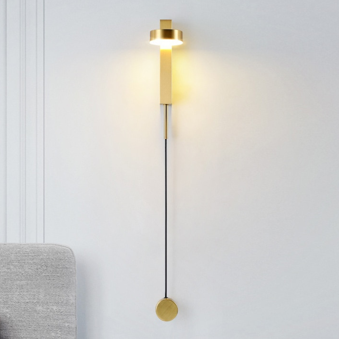 Emelie - Gold Wall Lamp with Dimmer Switch