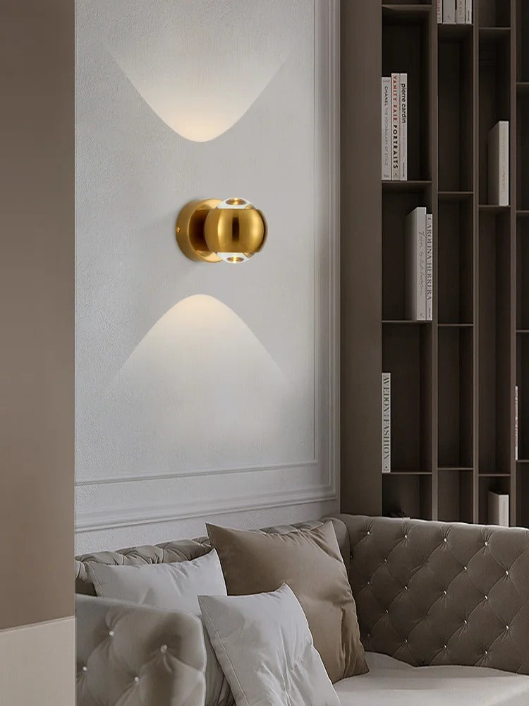 Jorid - Modern Brass LED Wall Lamp Foyer