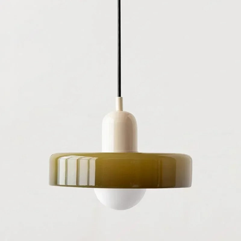 Kalle - Glass Pendant Light Bauhaus Furniture  BO-HA Beige & Green